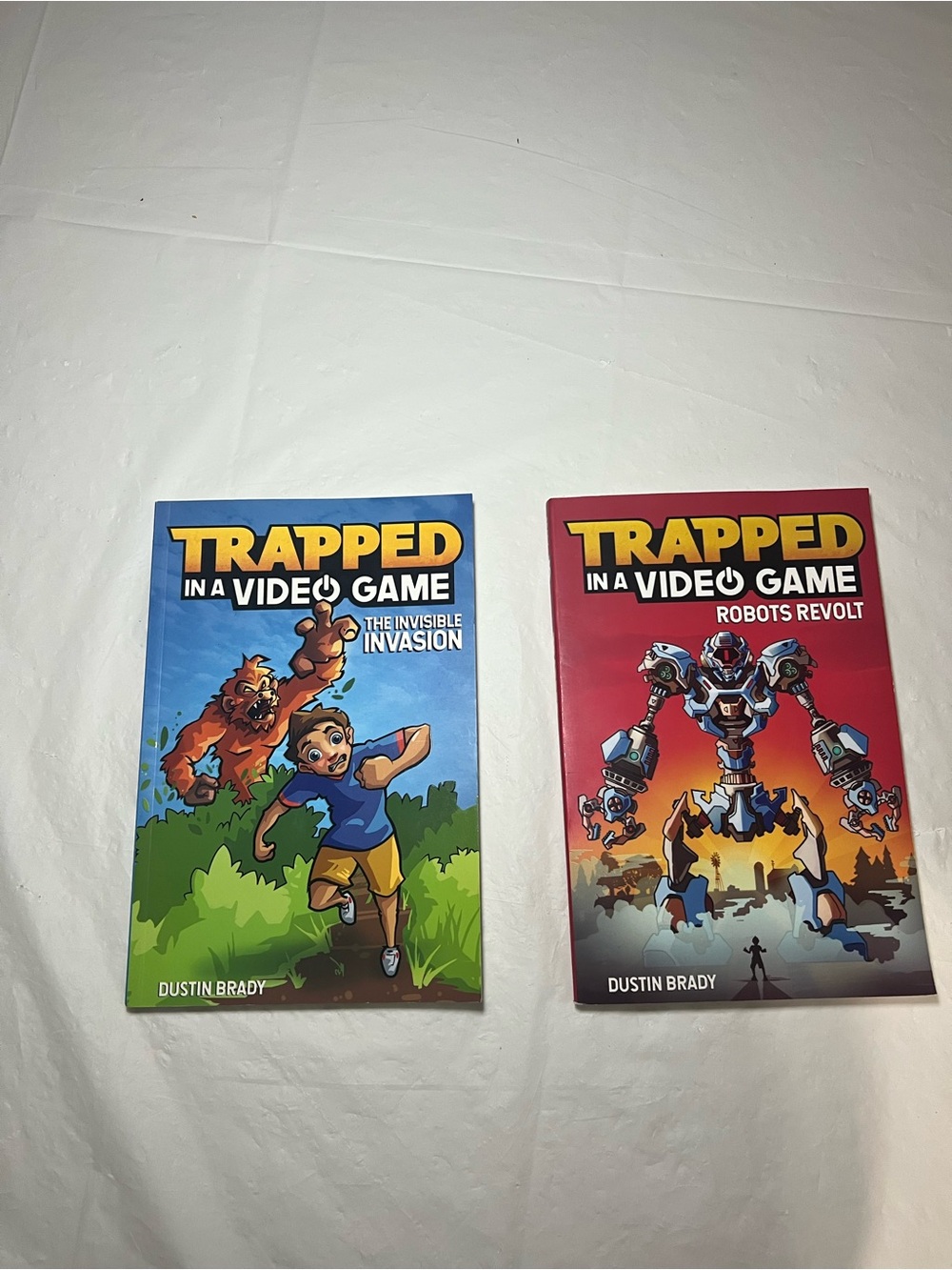 Trapped in a Video Game Paperback Lot Book 2,3 by Dustin Brady